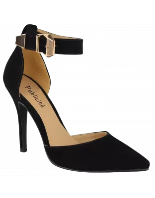 Womens high heel point toe stiletto sandals ankle strap court shoes