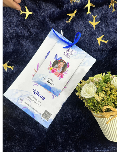 Passport type wedding card