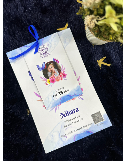 Passport type wedding card