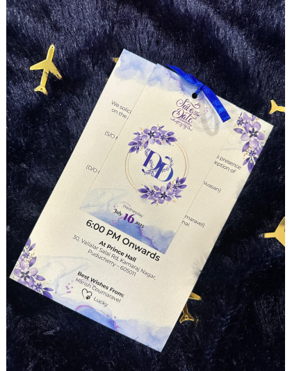 Passport type wedding card